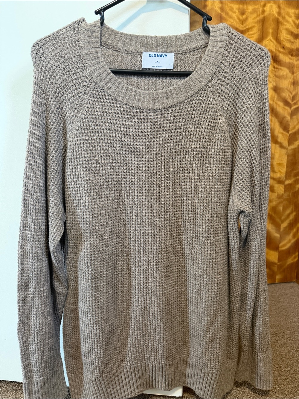 Old Navy Women’s Crewneck Sweater in Taupe Knit